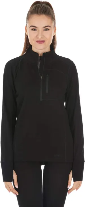 100% Merino Wool Women's Expedition Weight Quarter Zip - Moisture Wicking Sweater