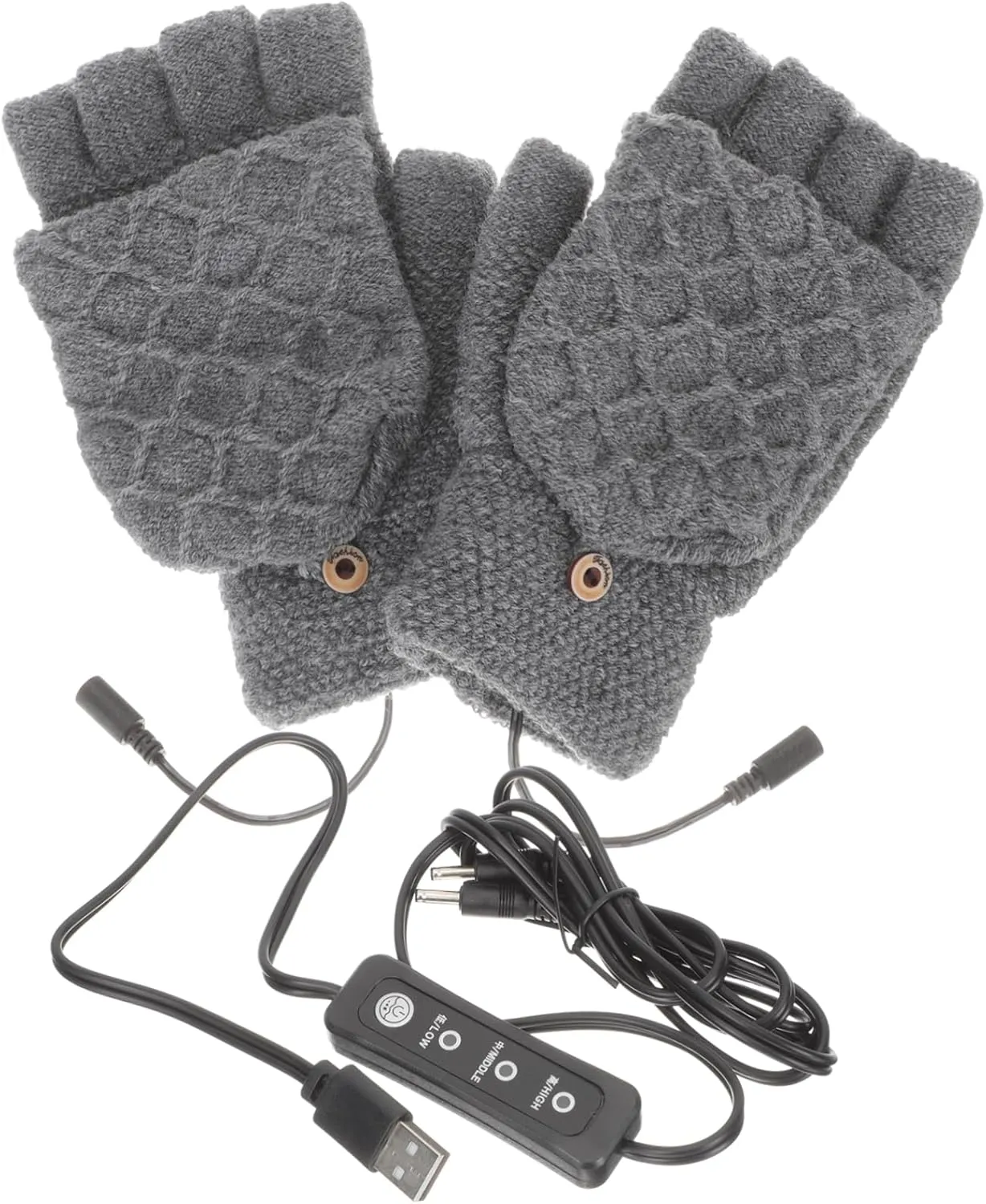 1Pair Heated Thermal Gloves Adjustable Warm Mitts for Outdoor Activities Windproof Comfortable Skiing Heating Mitts for Men Women for Winter Sports Cold Weather