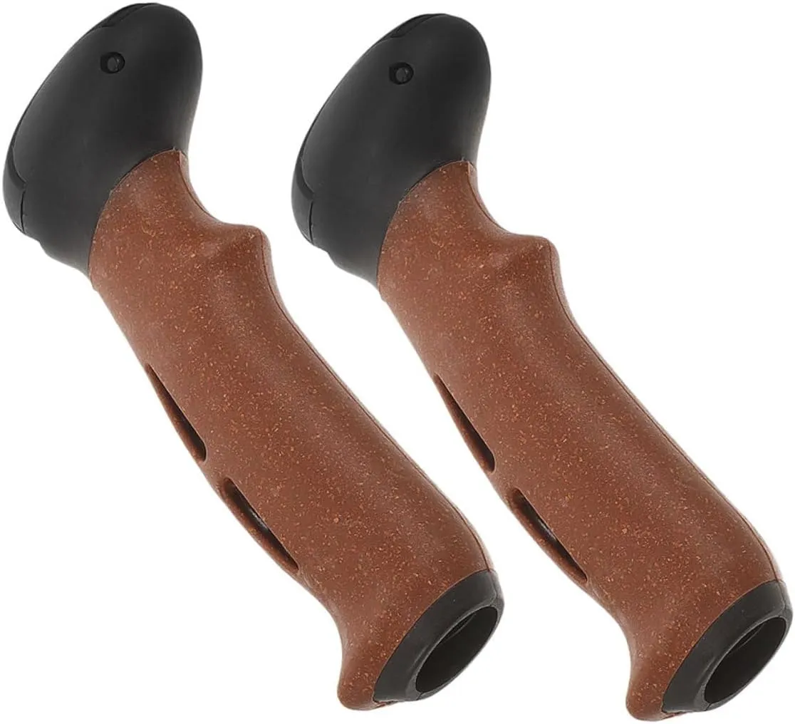 2pcs Lightweight Cork Handle Replacement for Trekking Ski Poles Adjustable Grips for Hiking Sticks Fit Sturdy Easy to Maintain Compatible with Carbon Fiber Walking Poles