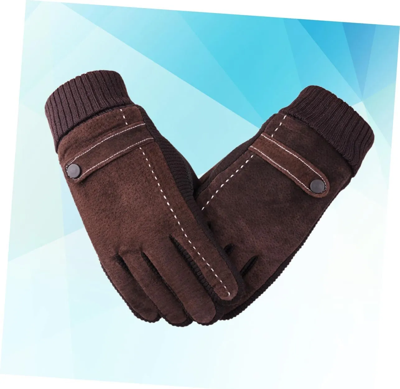 2pcs Men's Leather Gloves Men's Gloves Mittens Windproof Gloves