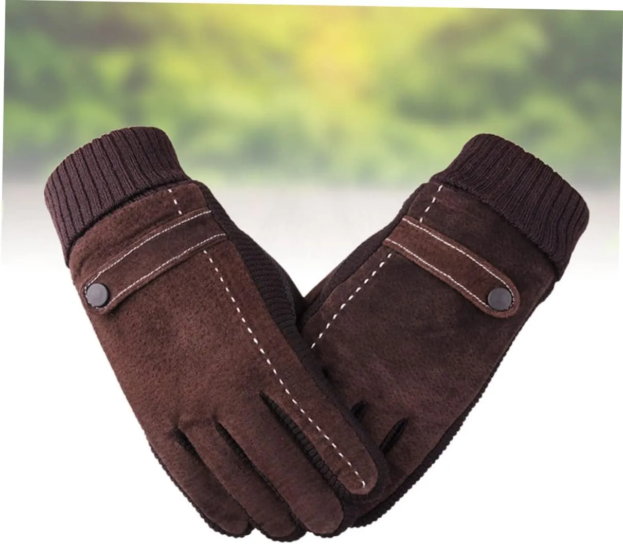 2pcs Men's Leather Gloves Men's Gloves Mittens Windproof Gloves