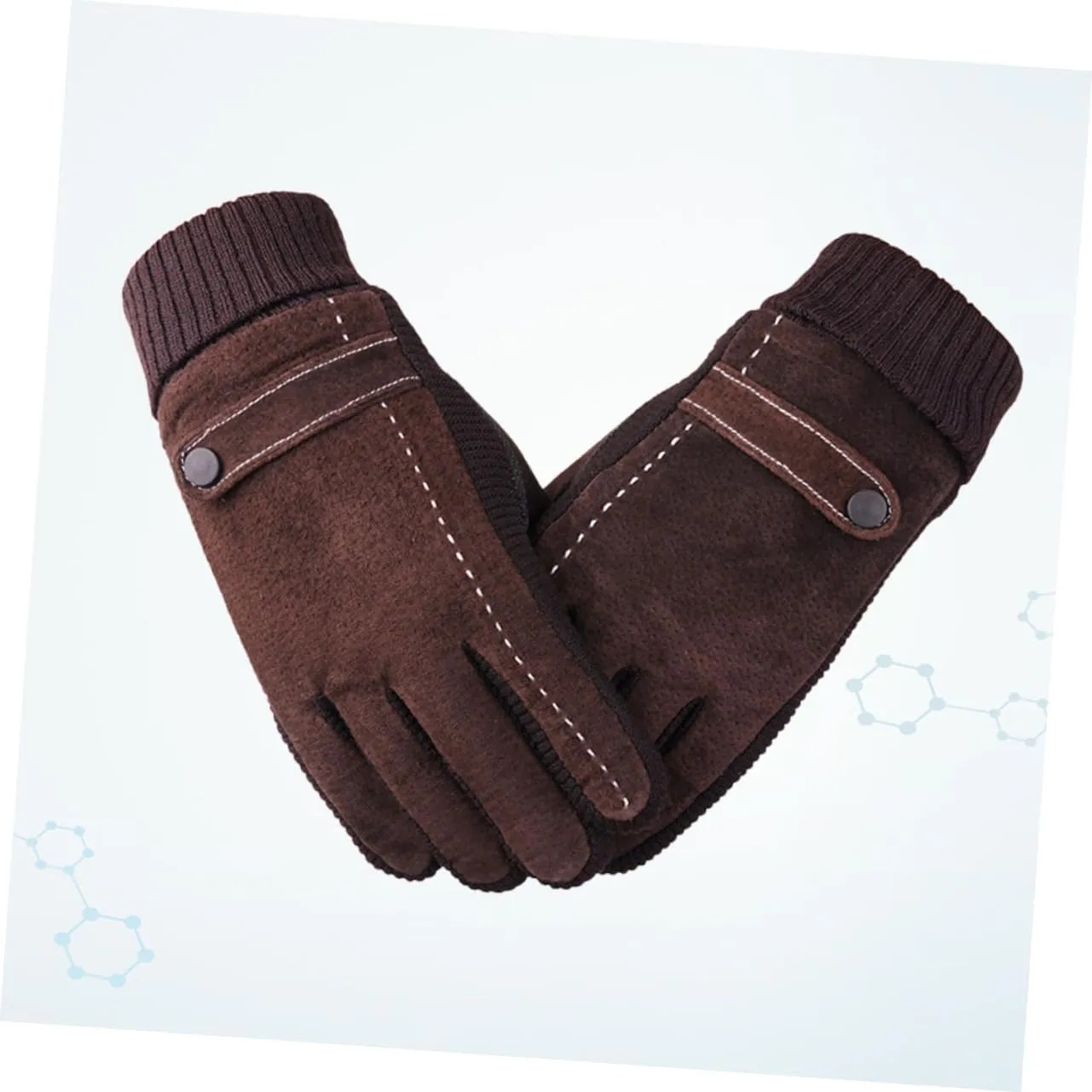 2pcs Men's Leather Gloves Men's Gloves Mittens Windproof Gloves