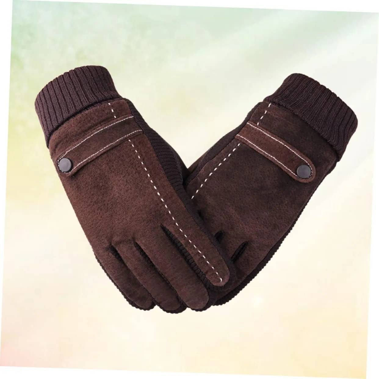 2pcs Men's Leather Gloves Men's Gloves Mittens Windproof Gloves