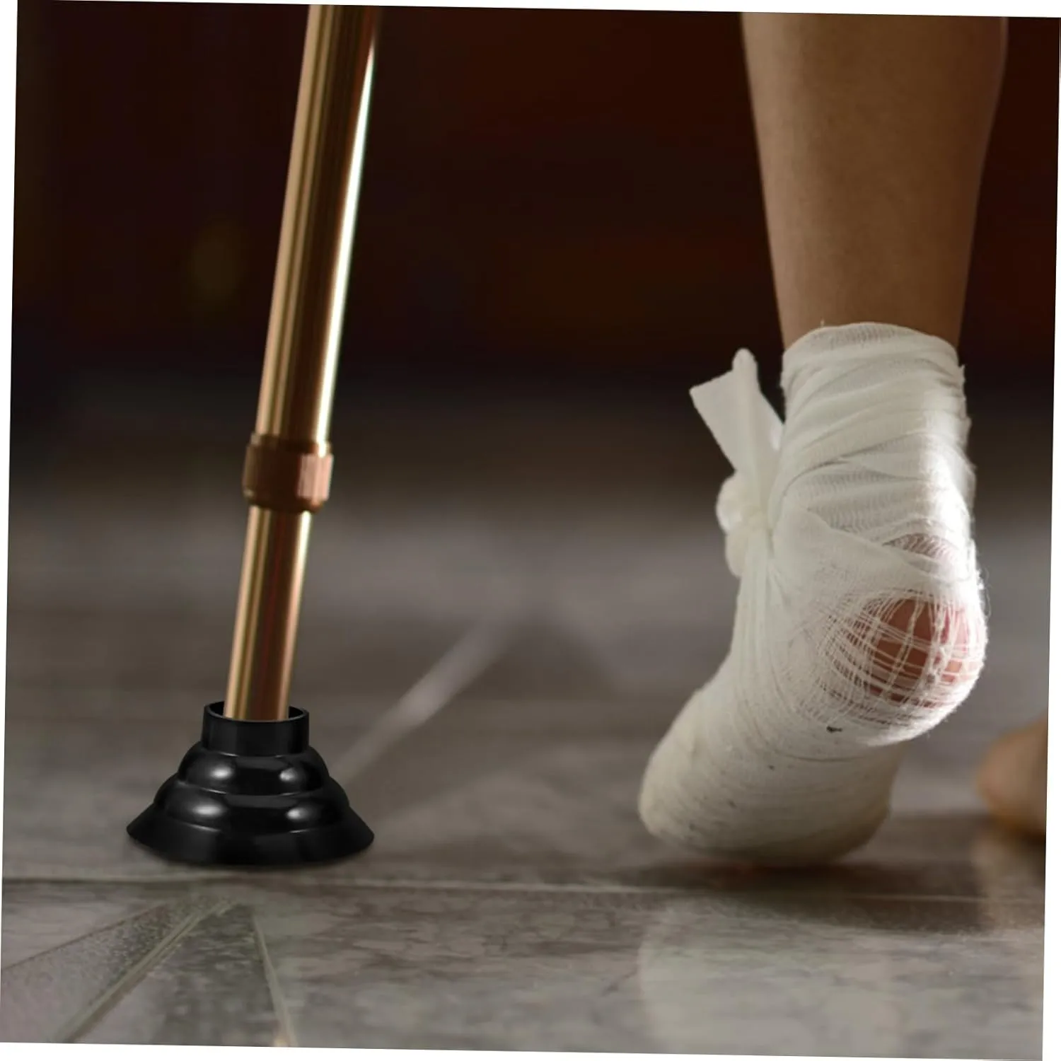 2sets 4pcs Skid Cane Tips for Walking Sticks Foot Covers for Stability Balance Versatile Fit for Ski Poles Hiking Sticks Replacement Tips 4pcs*2