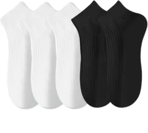 5 Pairs Women Summer Invisible Ankle Socks Sweat-Wicking Breathable Low Tube Boat Socks
