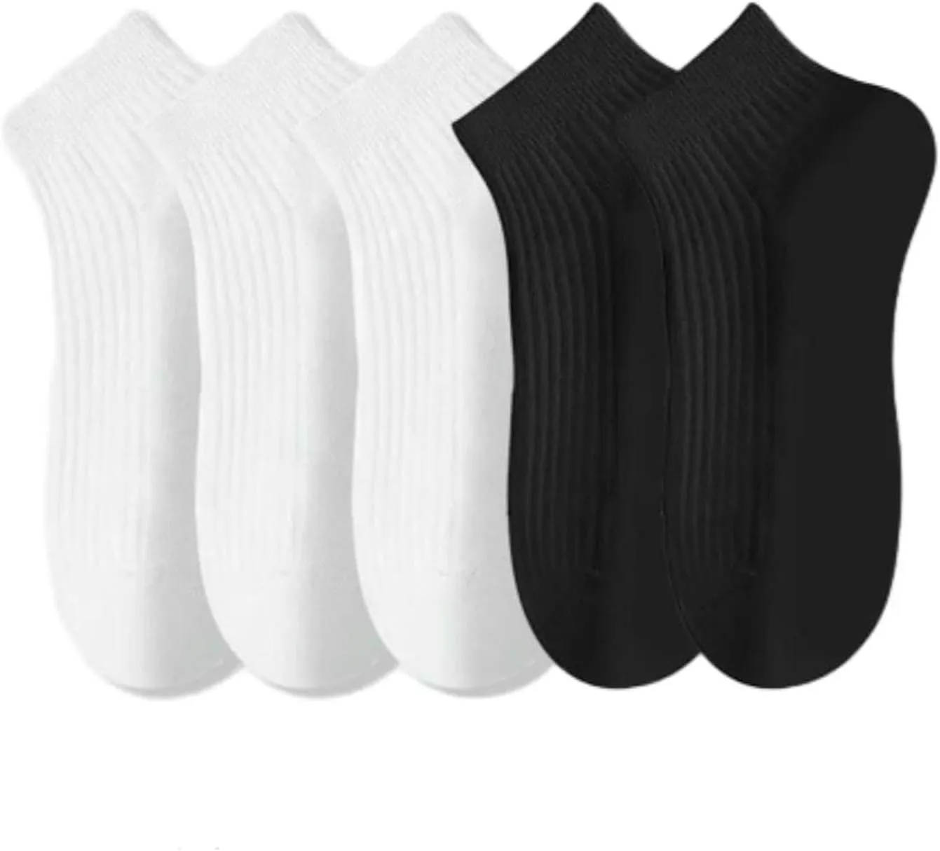 5 Pairs Women Summer Invisible Ankle Socks Sweat-Wicking Breathable Low Tube Boat Socks