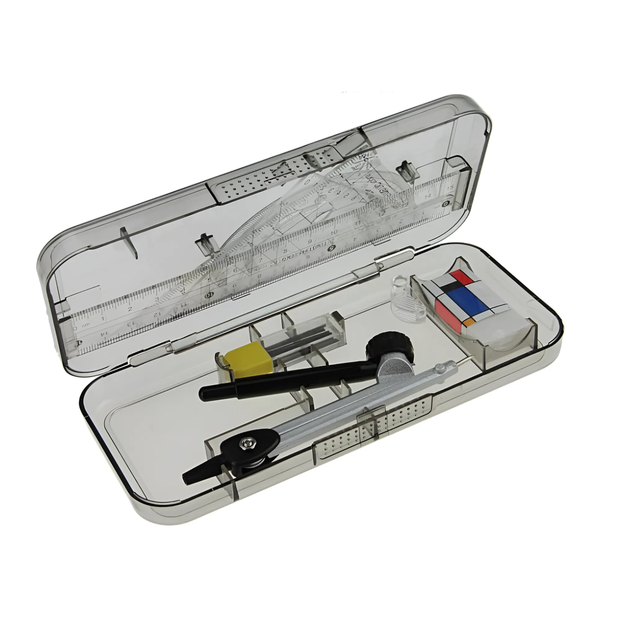 7-Piece Maths Geometry Drawing Set With Durable Plastic Case ACS90808