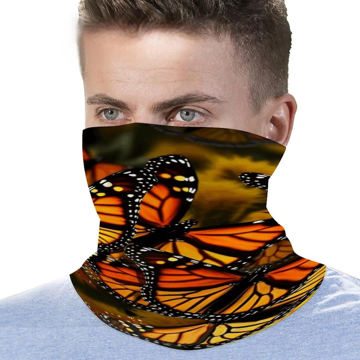 Balaclava Comfortable Breathable Flowers And Horses Hand Drawn Neck Gaiter for Outdoor Sports (All-Season Use)