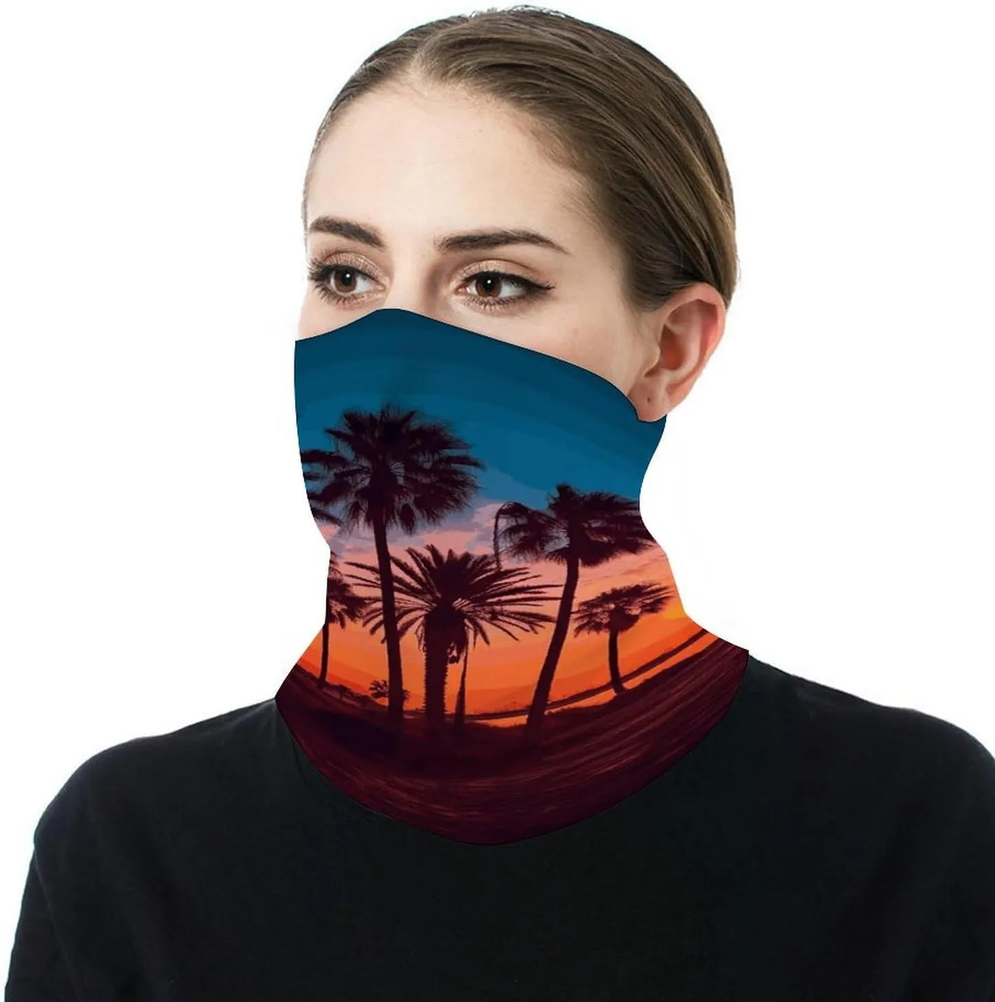Balaclava Comfortable Breathable Red Banana Pattern Neck Gaiter for Outdoor Sports (All-Season Use)