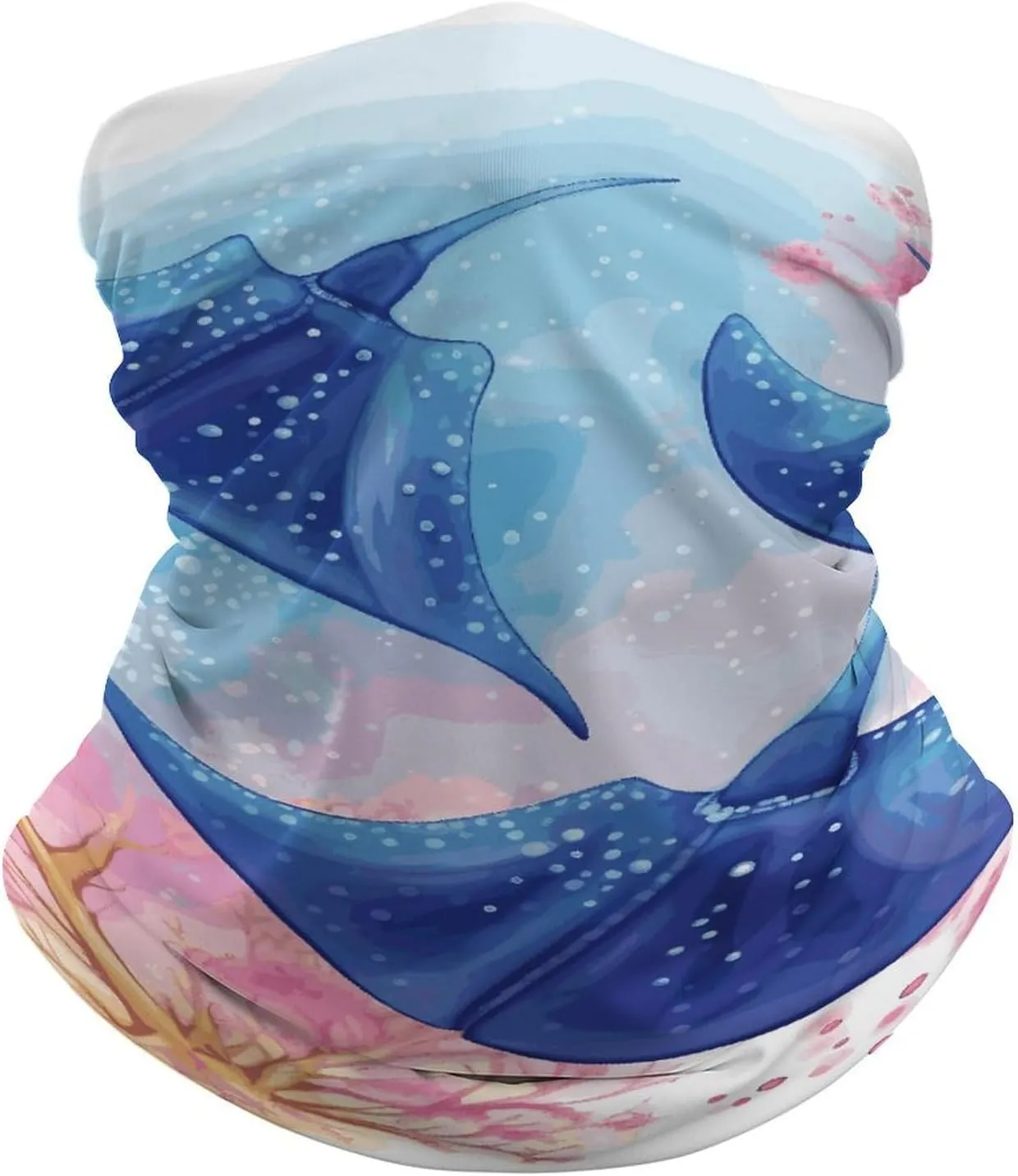 Balaclava Comfortable Breathable Sea Animals Stingrays Neck Gaiter for Outdoor Sports (All-Season Use)