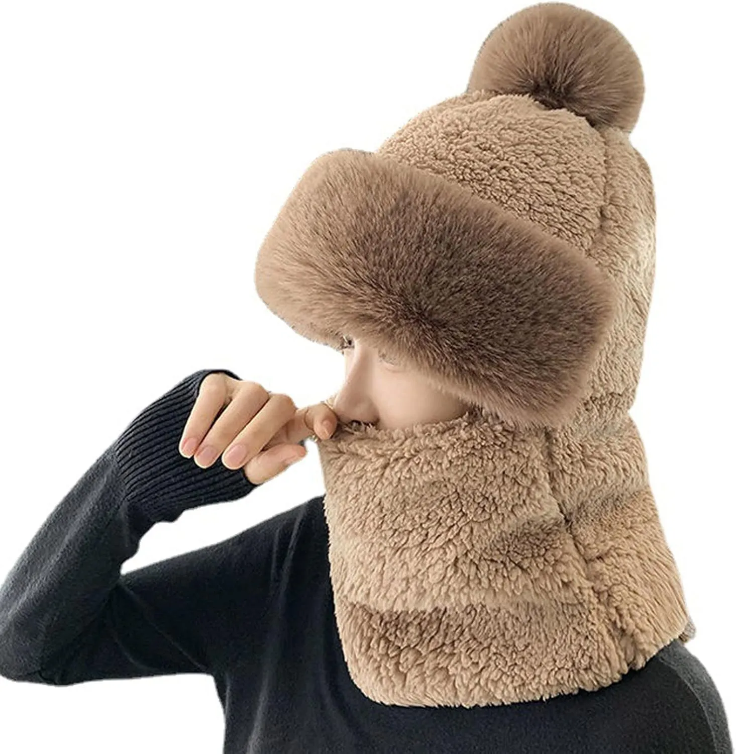 Balaclava Face Mask Ski for Cold Weather Windproof Ski Mask - Thermal Heavyweight Head Hood for Men and Women