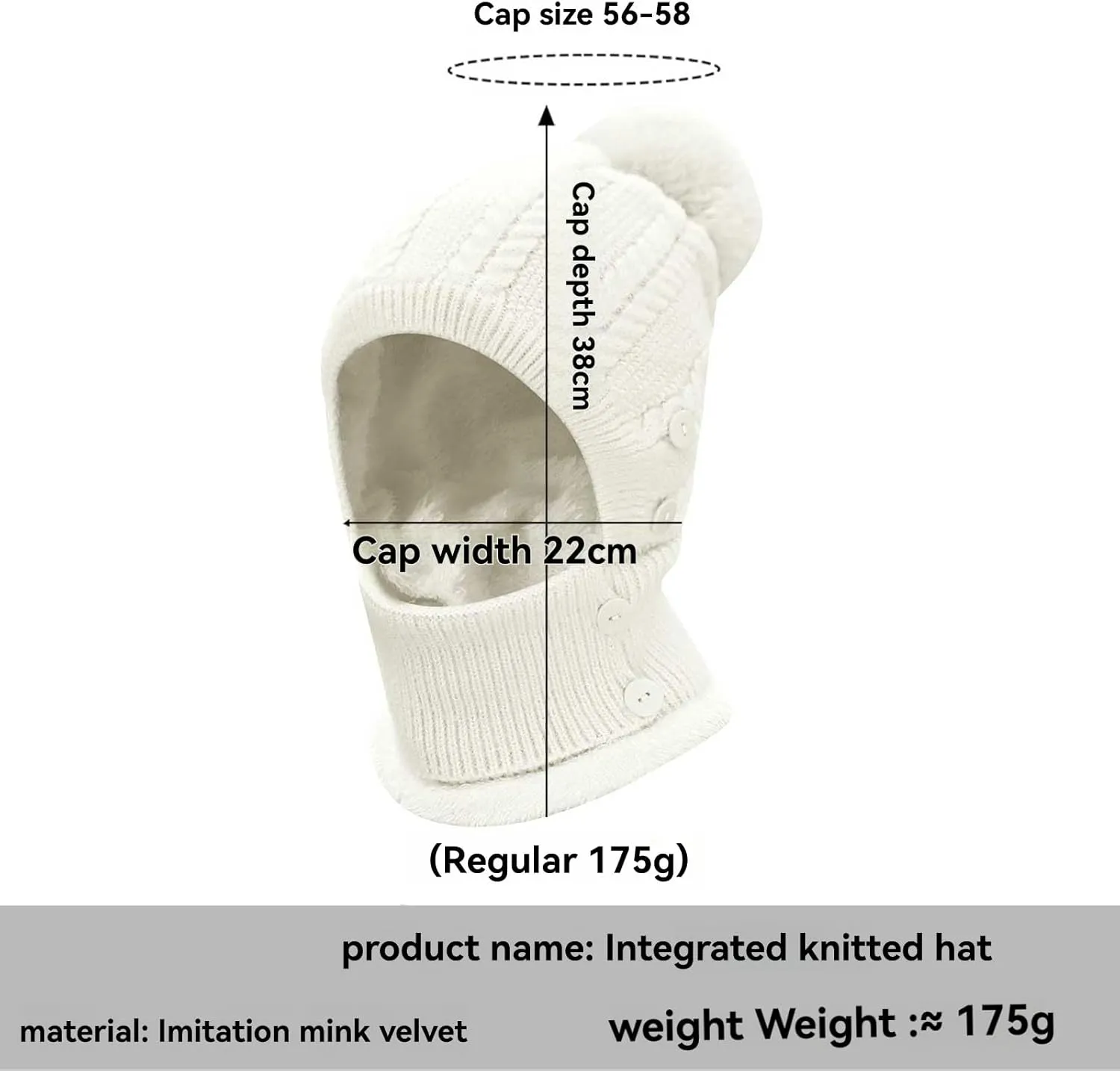 Balaclava Fleece Ski Mask for Men Women Winter Warm Face Masks Windproof Thermal Scarf Cold Weather Hat Neck Warmer