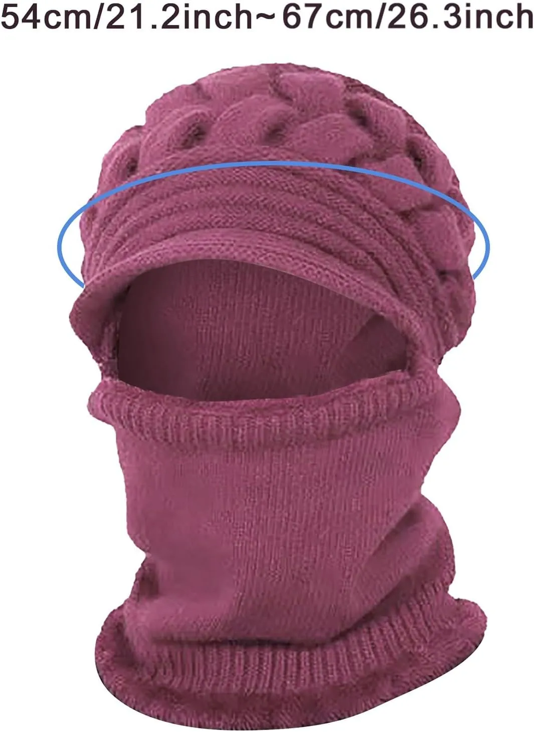 Balaclava Ski Face Mask for Men Women, Thermal Neck Protection, Breathable Face Cover Cap Scarf for Winter Hat Scarf
