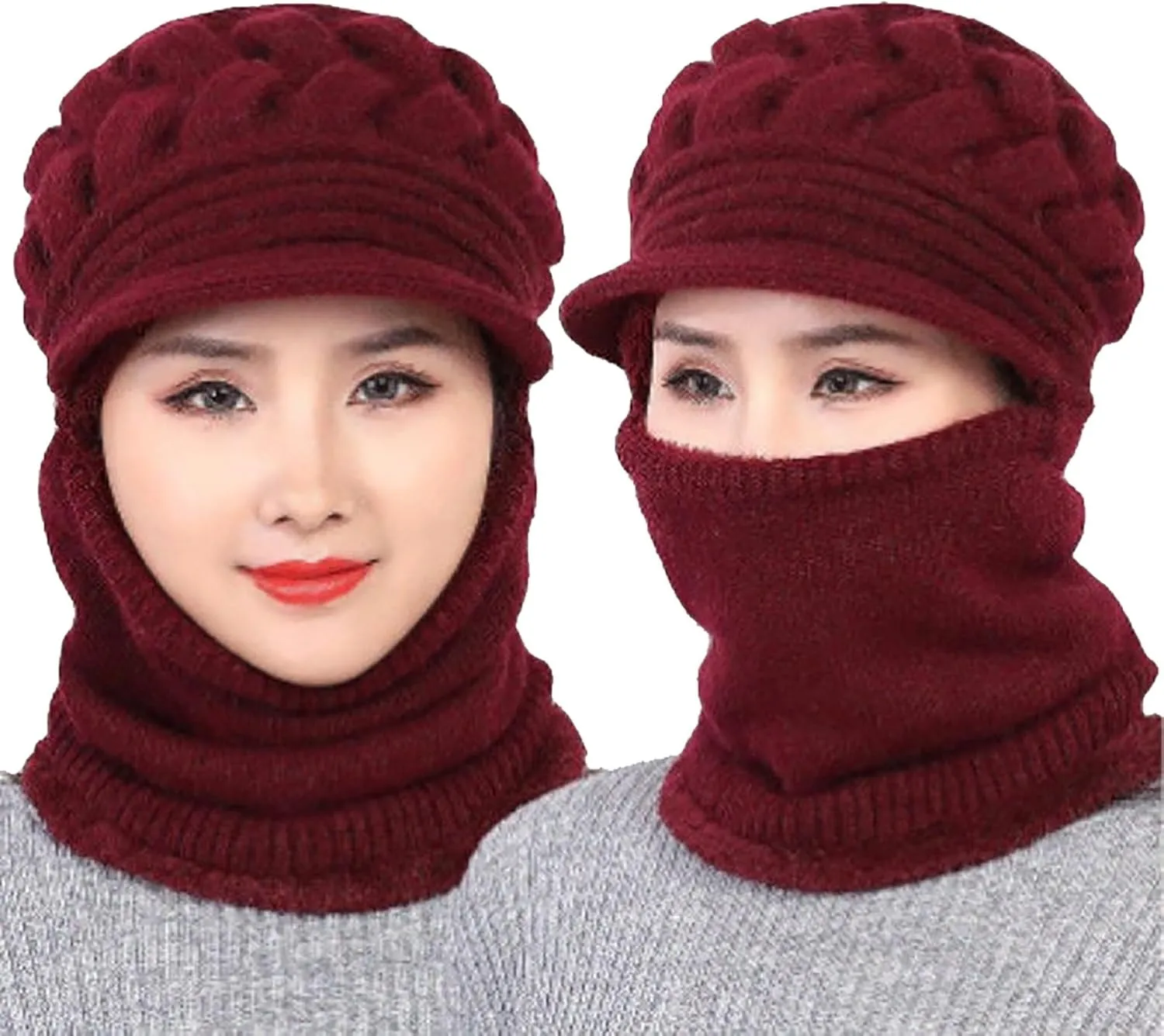 Balaclava Ski Face Mask for Men Women, Thermal Neck Protection, Breathable Face Cover Cap Scarf for Winter Hat Scarf