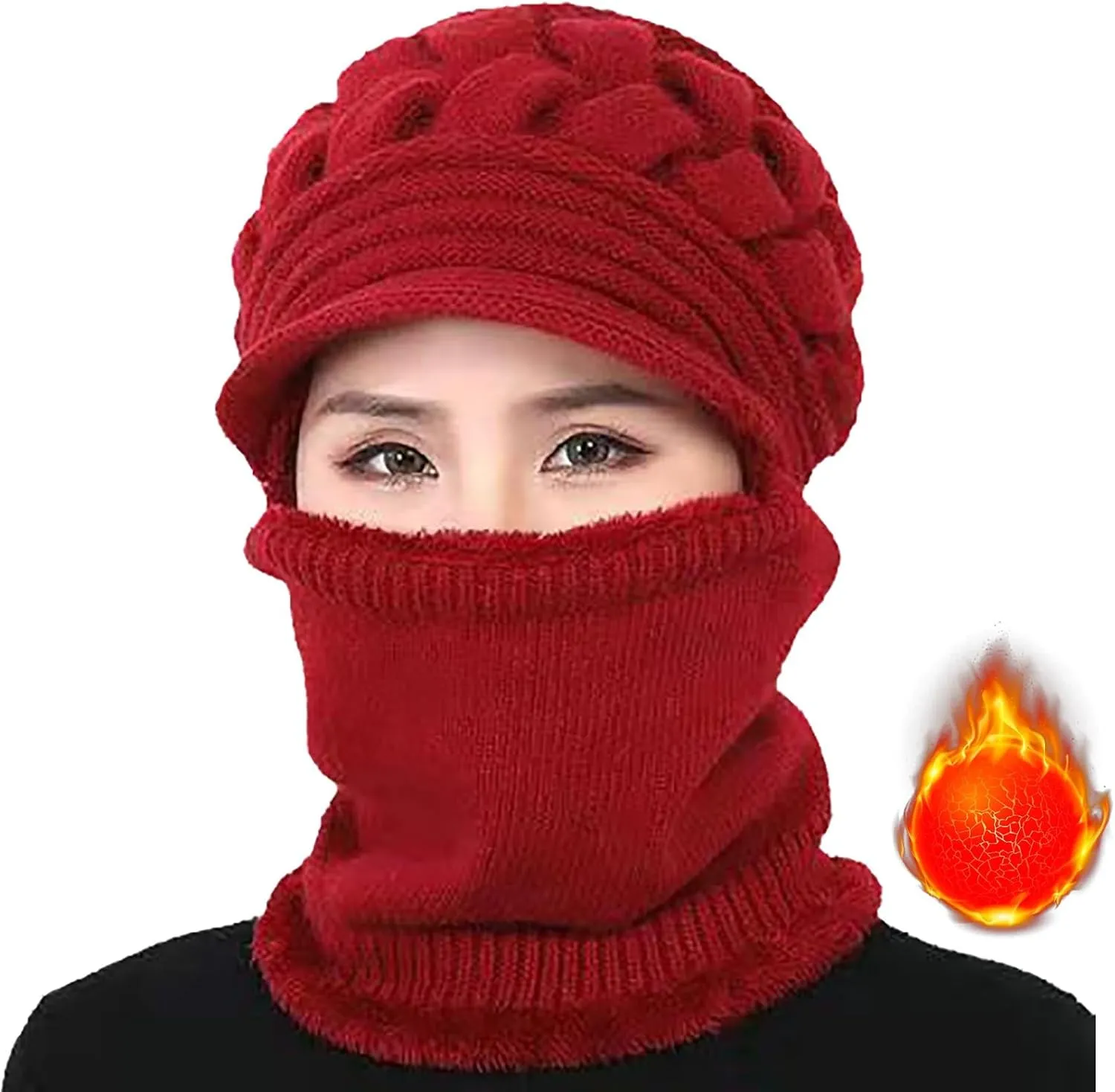 Balaclava Ski Face Mask for Men Women, Thermal Neck Protection, Breathable Face Cover Cap Scarf for Winter Hat Scarf
