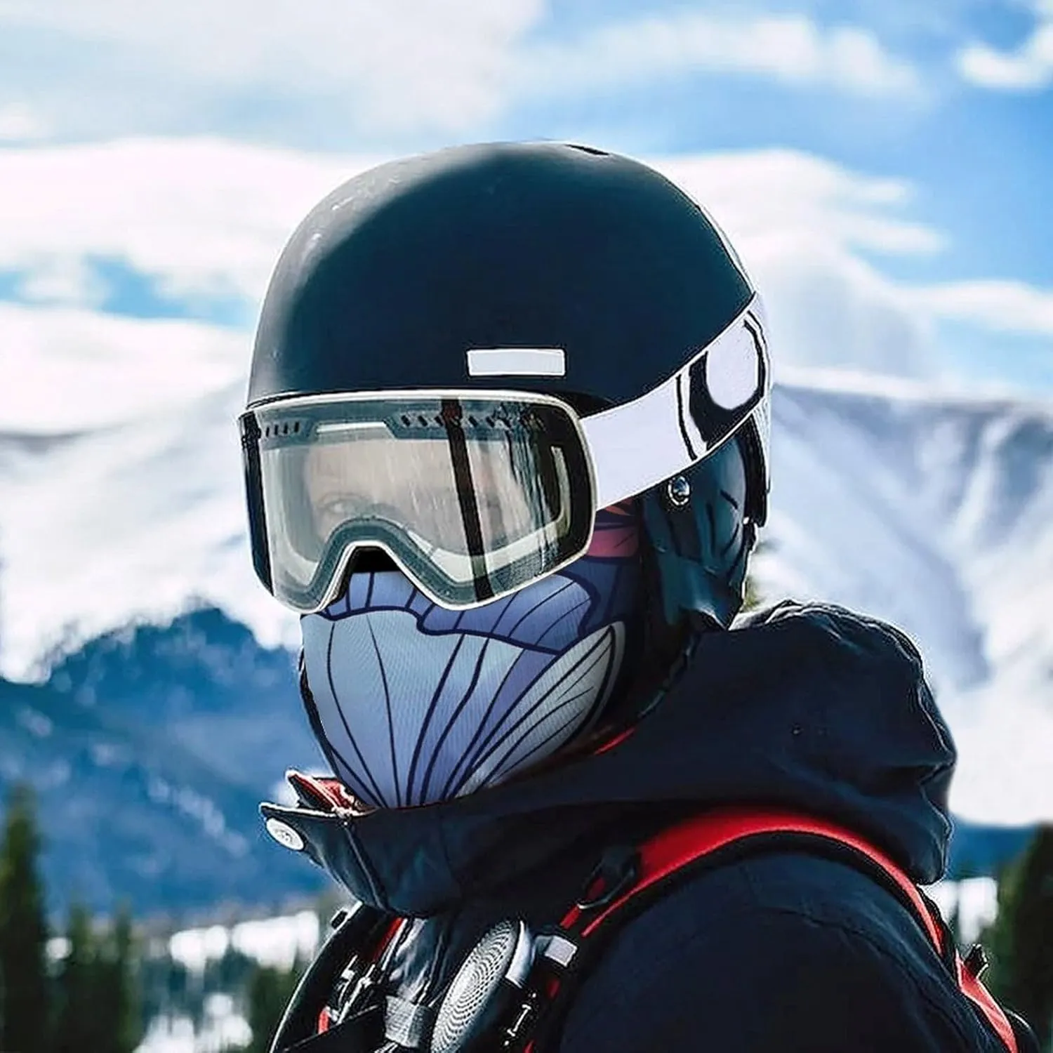 Balaclava Ski Mask - Full Face Cover Music Neck Gaiter, Lightweight Head Scarf for Sports