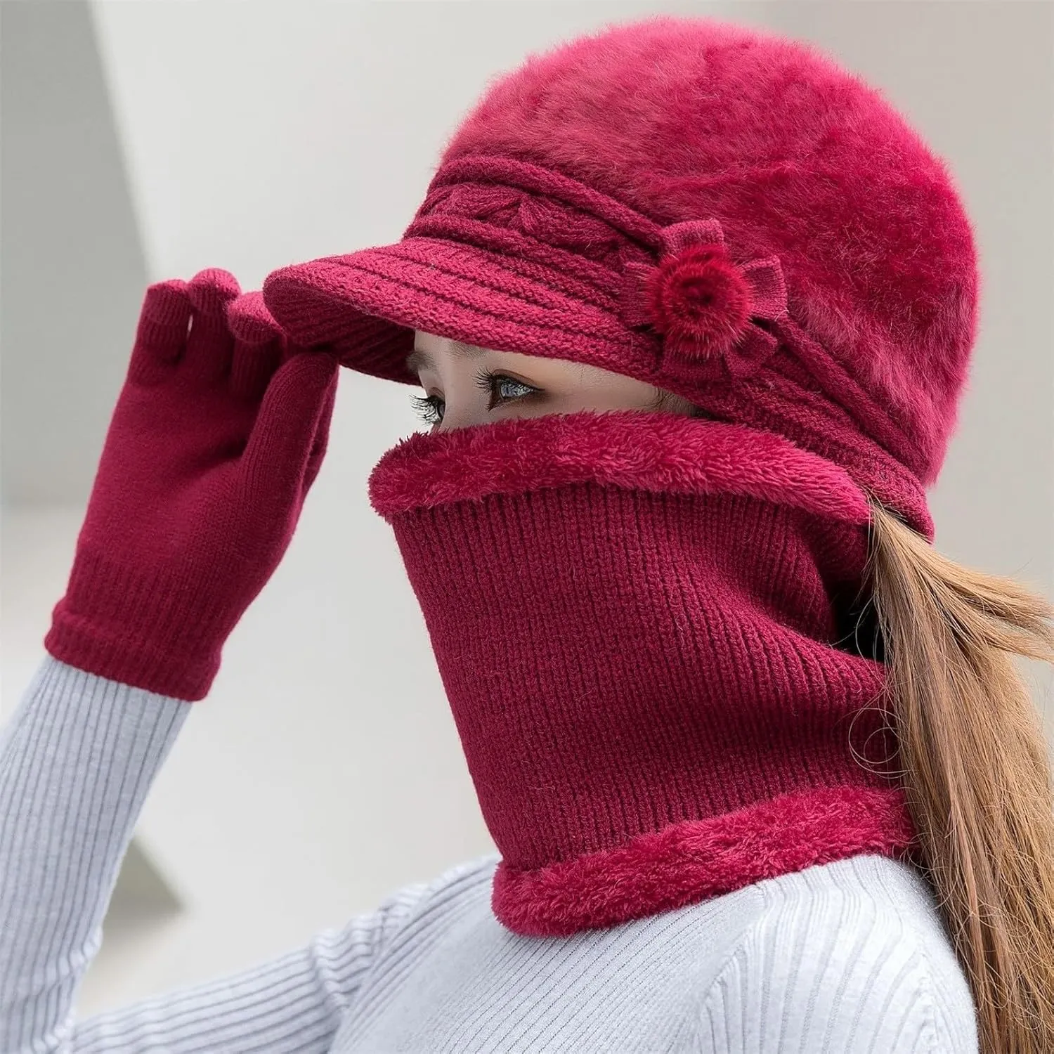 Balaclava Winter Ski Mask for Men Women, Face Mask Hat Neck Windproof Hooded Scarf Cold Weather Warm Face Cover