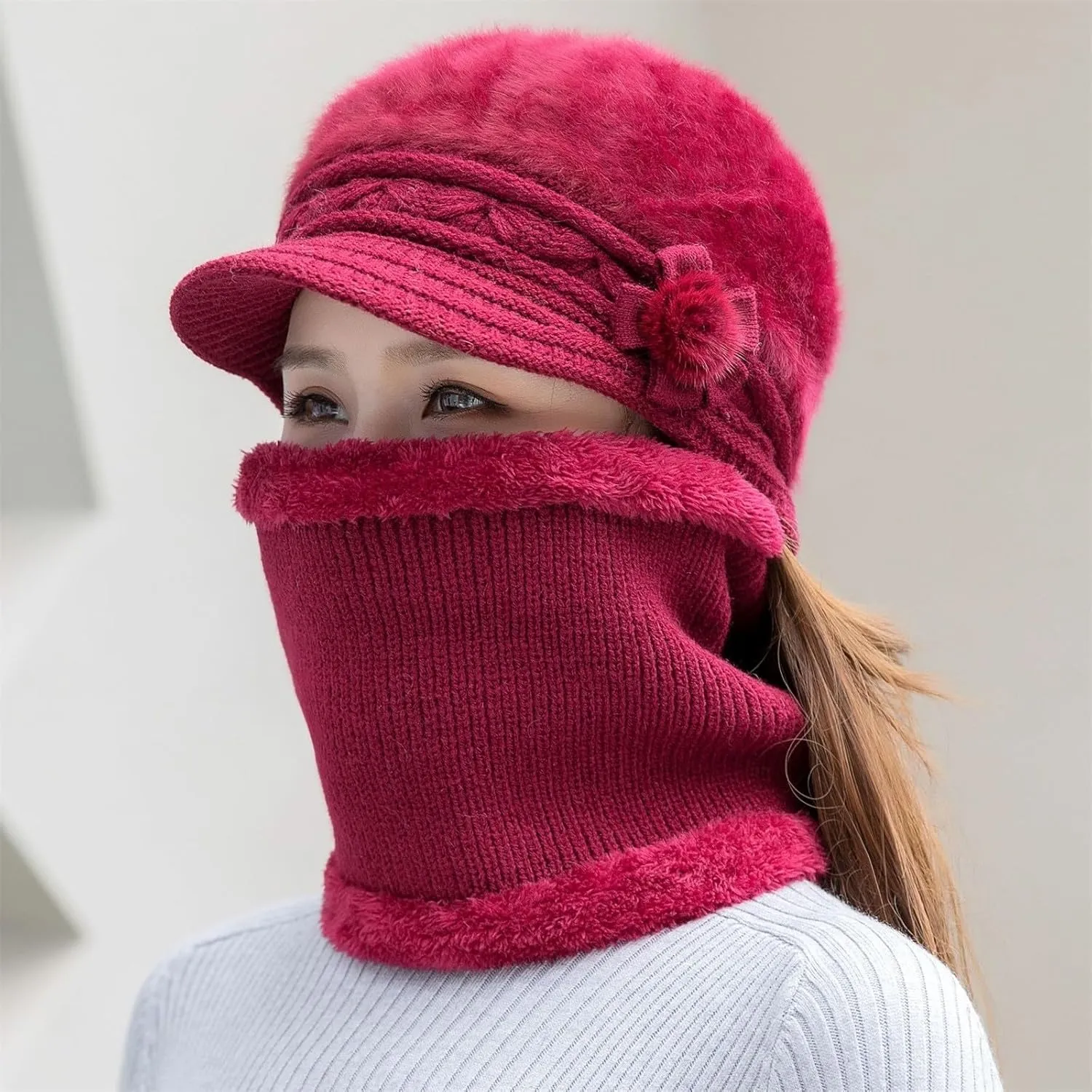 Balaclava Winter Ski Mask for Men Women, Face Mask Hat Neck Windproof Hooded Scarf Cold Weather Warm Face Cover