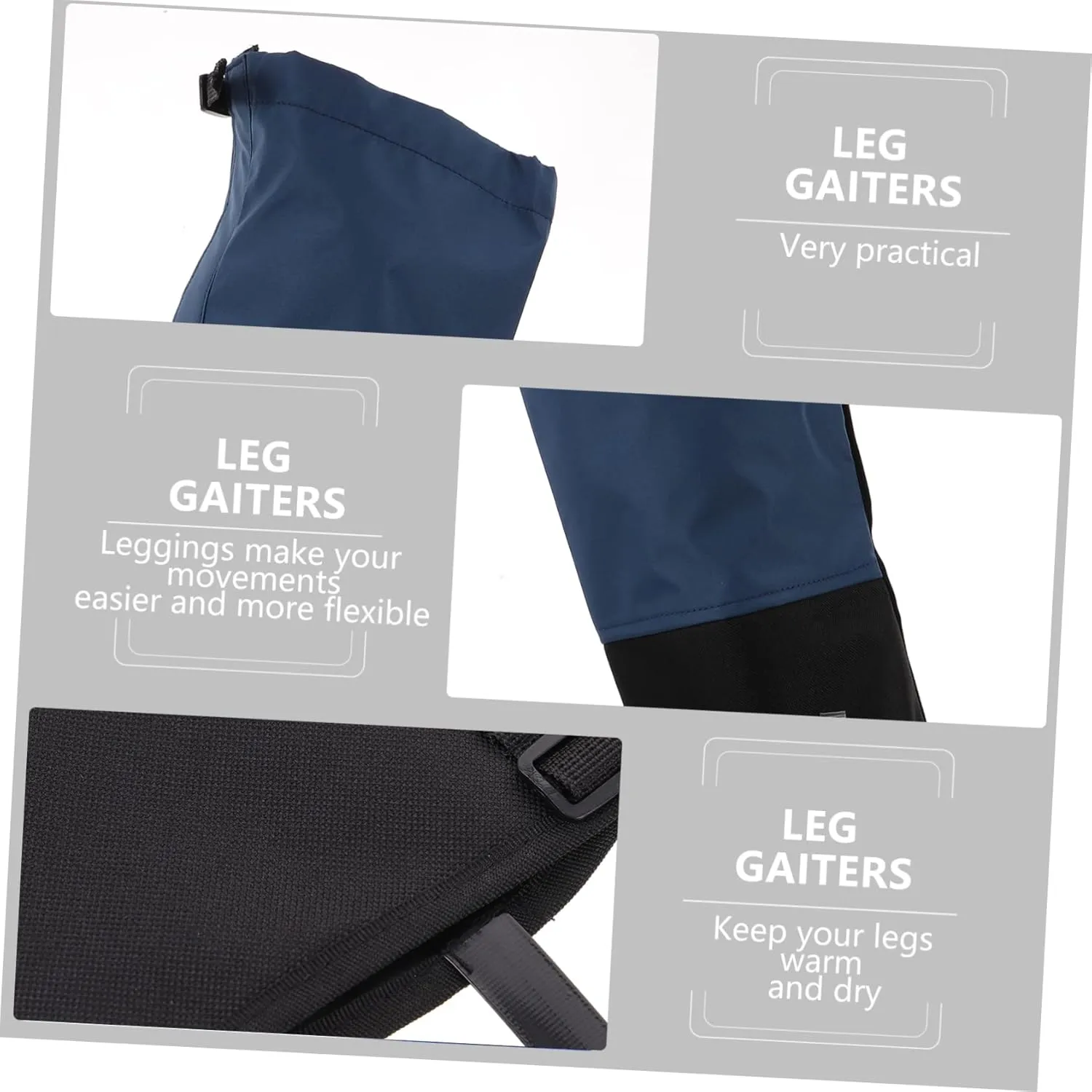 BESPORTBLE Snow Boots Gaiter Camping Gear Hiking Accessory for Waterproof Leg Gaiters Outdoor Snow Legging Gaiter