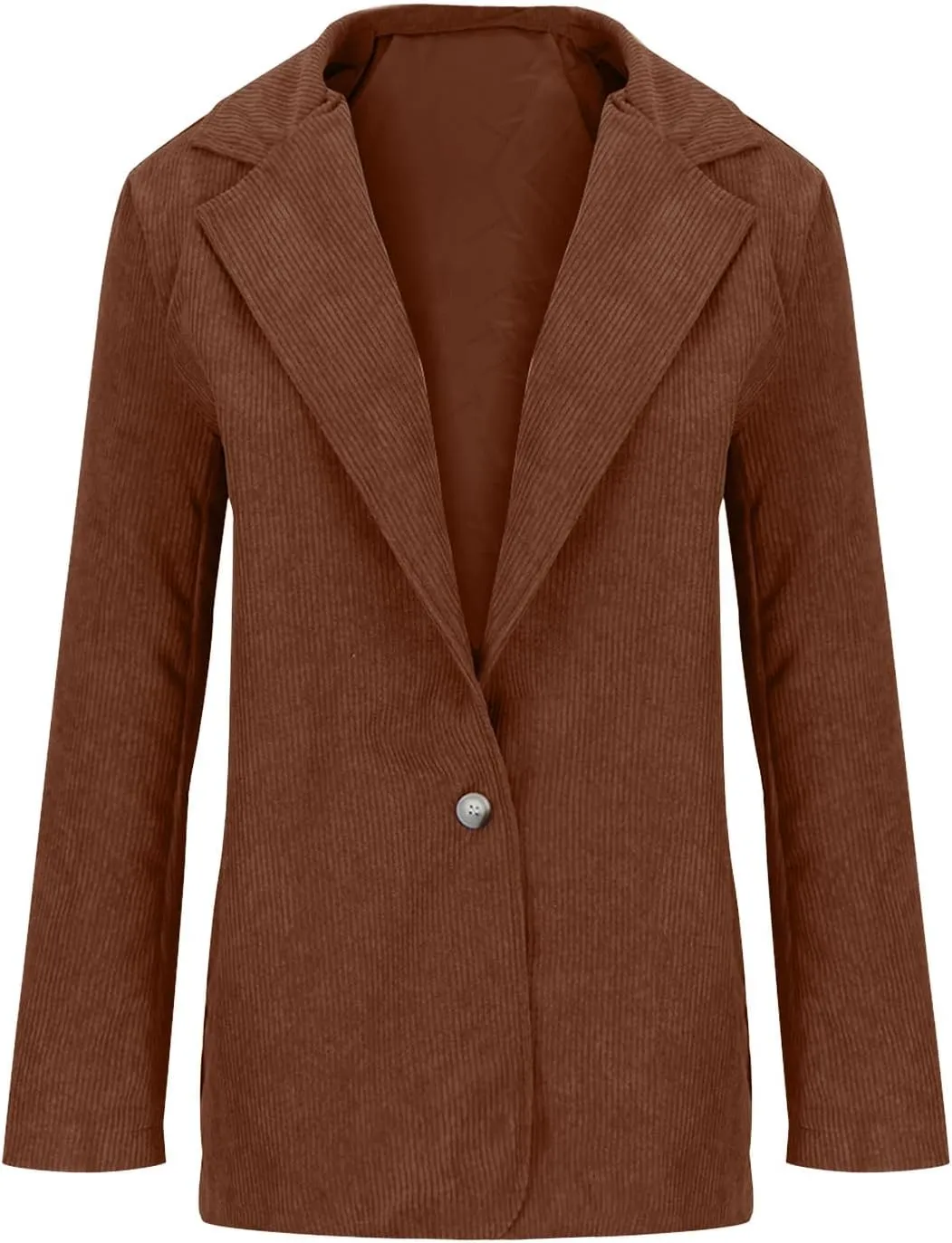 Binmer Women Corduroy Blazer Jackets Casual Boyfriend Open Front Dressy Business Work Office Suit Coat Loose Fit Fall Outwear