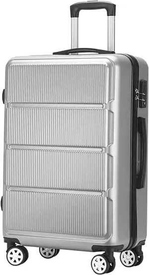 BKEKM Carry On Luggage Trolley Luggage Striped Luggage Three-position Combination Lock Suitcase Wear-resistant and Shock-absorbing Luggage Suitcase Lightweight