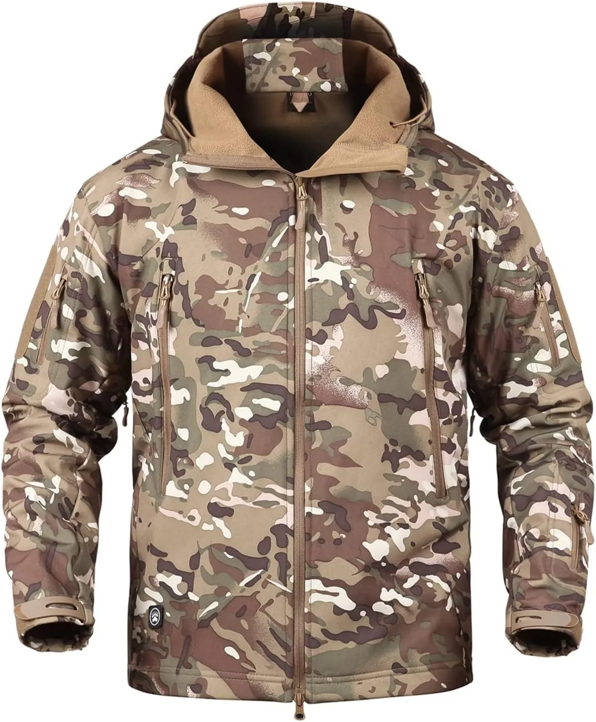 Blyo Waterproof Thermal Jacket, Men's Mountain Winter Coat Warm Fleece Ski Snow Jacket Waterproof Raincoat with Hood