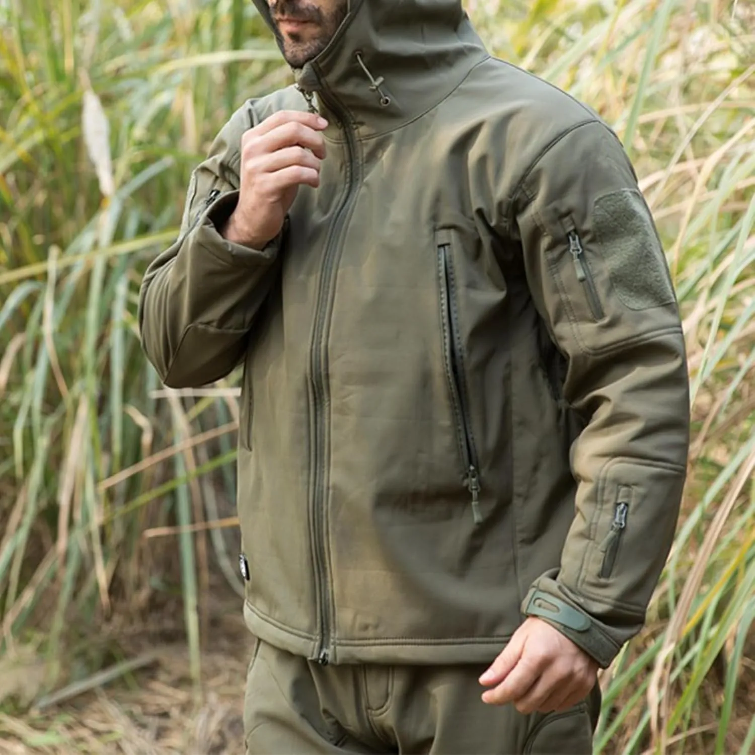 Blyo Waterproof Thermal Jacket, Men's Mountain Winter Coat Warm Fleece Ski Snow Jacket Waterproof Raincoat with Hood