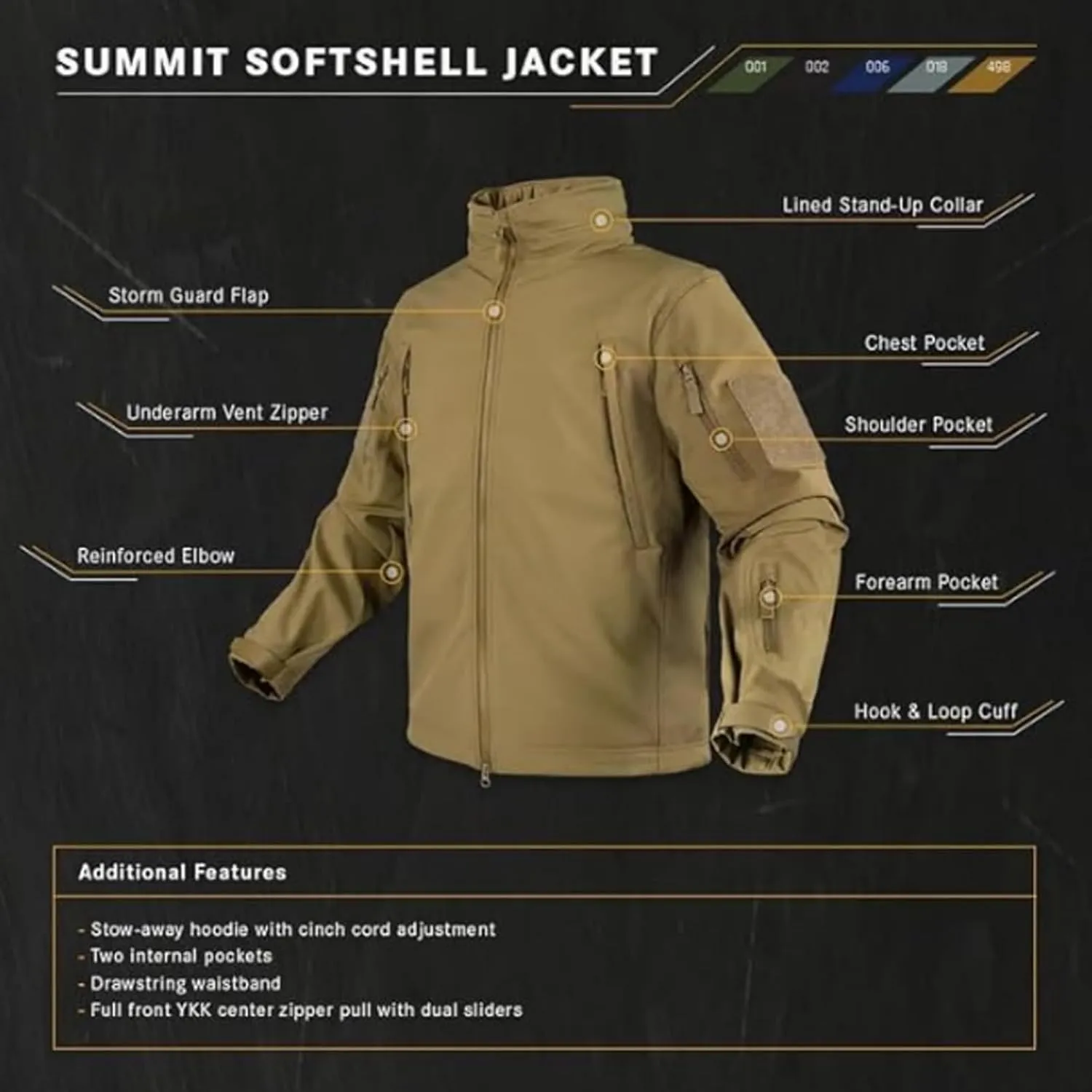 Blyo Waterproof Thermal Jacket, Men's Mountain Winter Coat Warm Fleece Ski Snow Jacket Waterproof Raincoat with Hood