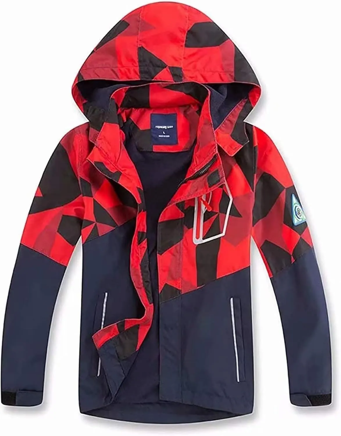 Boys Girls Rain Jackets Waterproof Lightweight Hooded Raincoats Lined Softshell Windbreakers for Kids