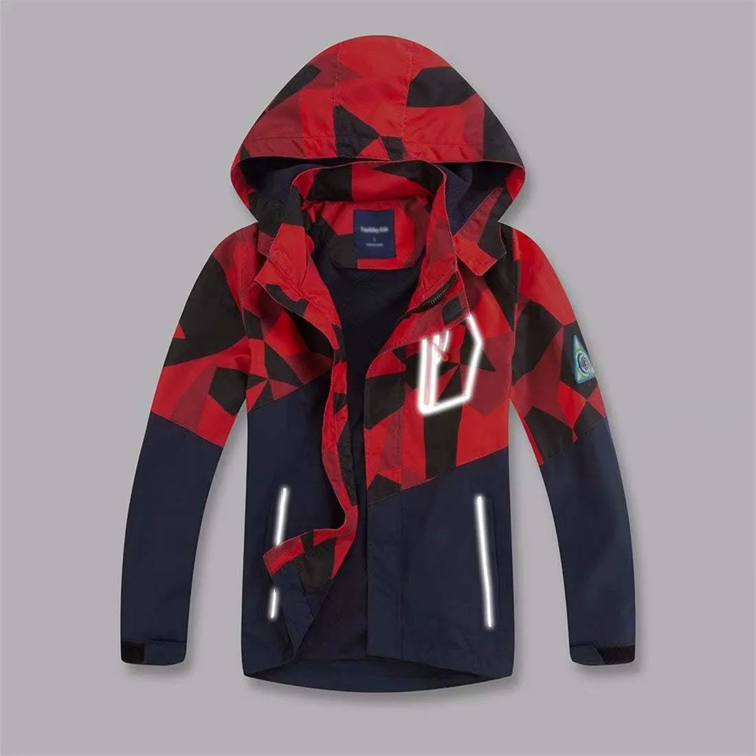 Boys Girls Rain Jackets Waterproof Lightweight Hooded Raincoats Lined Softshell Windbreakers for Kids