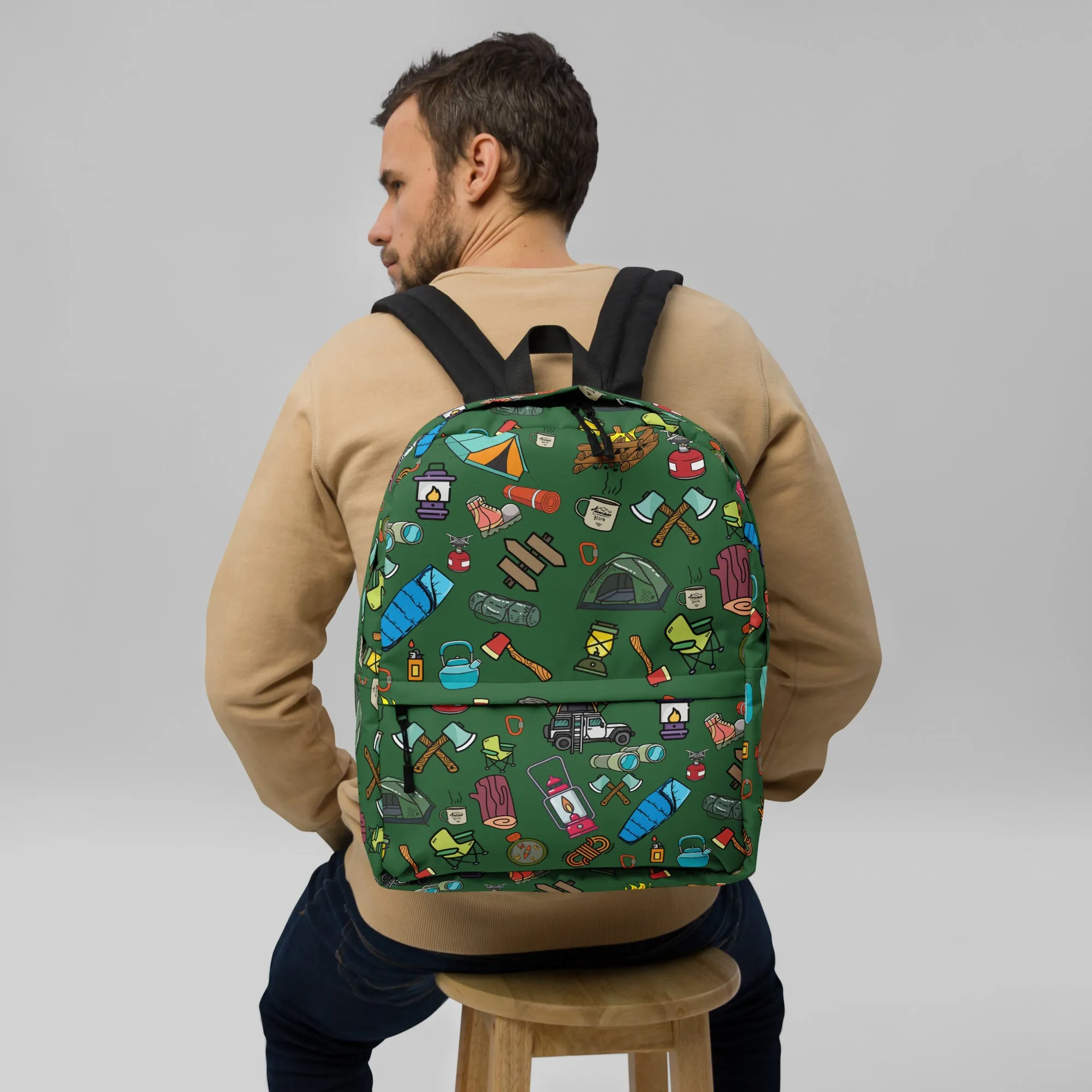 Camping Backpack, Camping Bag, Camping Tool, Camping Lover, Gift For Him, Gift For Her, Gift For Camping Lover, Adventure, California Love, Camping Backpack