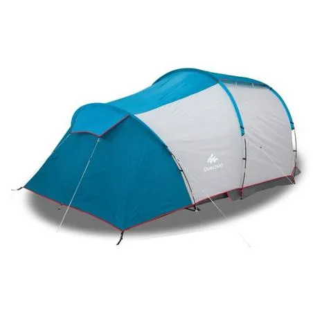 Camping tent with poles - arpenaz 4.1 - 4 person - 1 bedroom