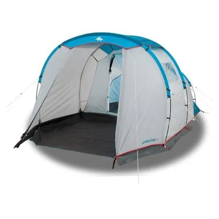 Camping tent with poles - arpenaz 4.1 - 4 person - 1 bedroom