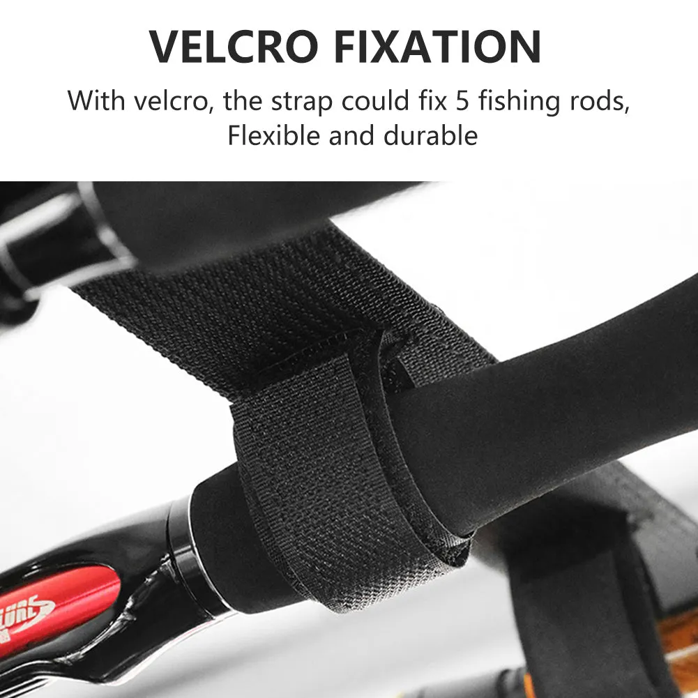 Car Fishing Rod Strap Vehicle Rod Carrier Storage Net Fishing Pole Holder SUV-2PCS Black Fishing Strap  Storage Bag