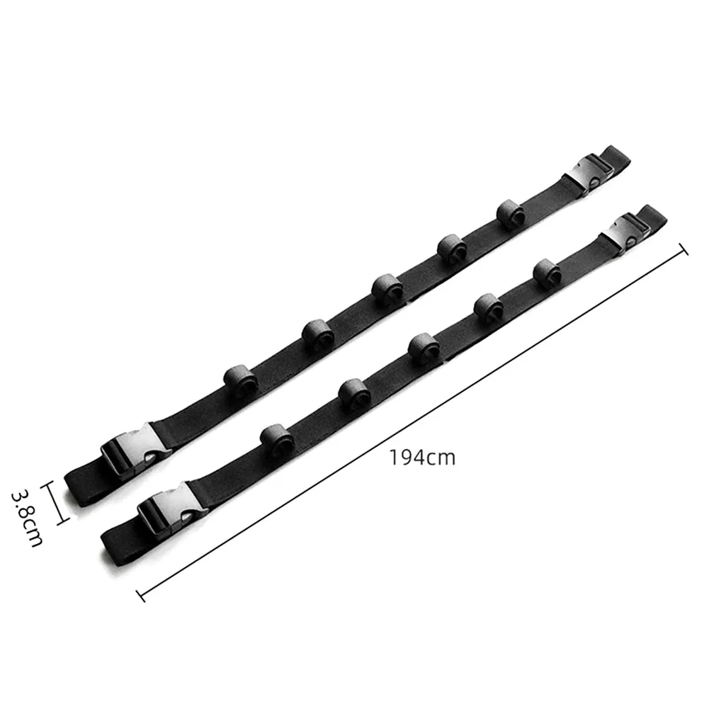 Car Fishing Rod Strap Vehicle Rod Carrier Storage Net Fishing Pole Holder SUV-2PCS Black Fishing Strap  Storage Bag