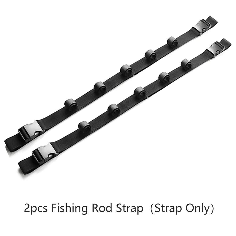 Car Fishing Rod Strap Vehicle Rod Carrier Storage Net Fishing Pole Holder SUV-2PCS Black Fishing Strap  Storage Bag