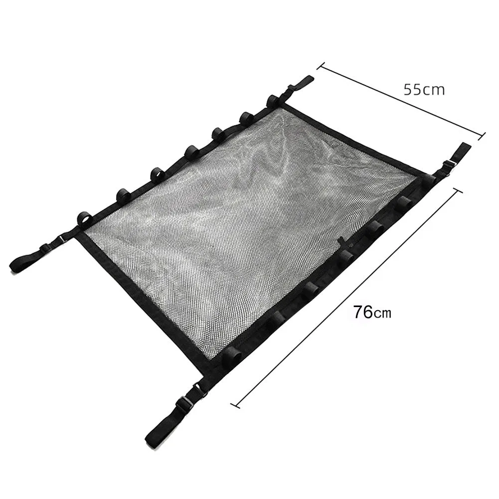 Car Fishing Rod Strap Vehicle Rod Carrier Storage Net Fishing Pole Holder SUV-2PCS Black Fishing Strap  Storage Bag