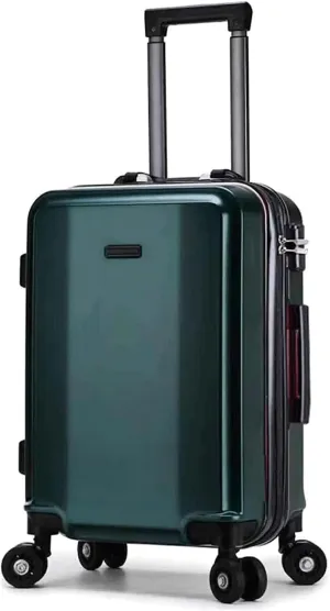 Carry On Luggage Hard Luggage Shock Absorbing Universal Wheel Suitcase Simple Trolley Luggage Aluminum Frame Double Buckle Password Luggage Lightweight