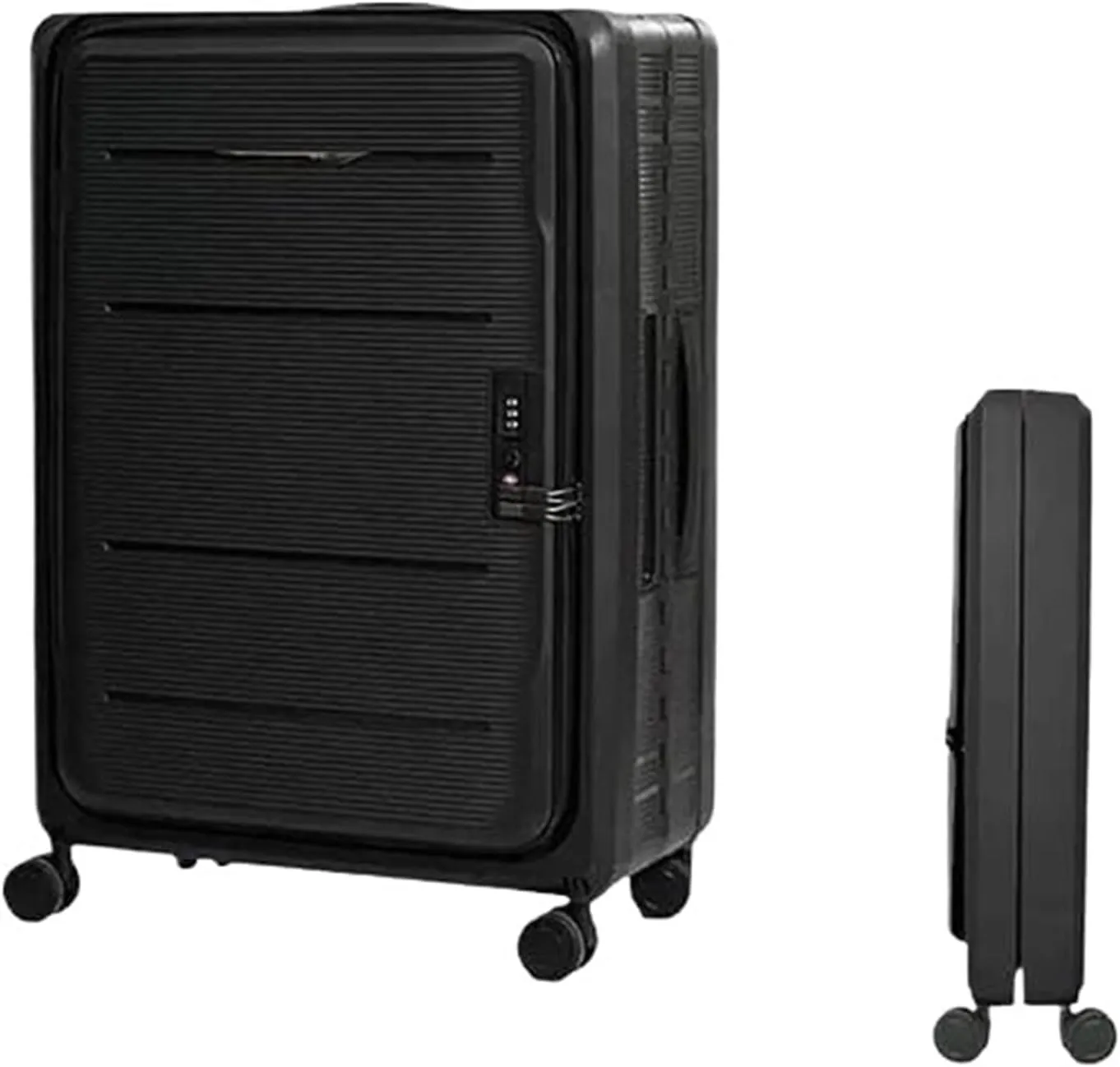 Carry-on Suitcase Luggage Foldable Suitcases Adjustable Trolley Carry On Luggage Front Open Suitcase Carry-on Suitcases Carry On Luggages (Color : B, Size : 20 in)