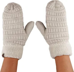 C.C Unisex Winter Warm Inner Fuzzy Lined Anti-Slip Cuff Mittens