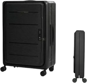 Checked Luggage Carry On Luggage Foldable Suitcases Adjustable Trolley Carry On Luggage Front Open Suitcase Universal Wheel Luggage Suitcase (Color : H, Size : 20 in)