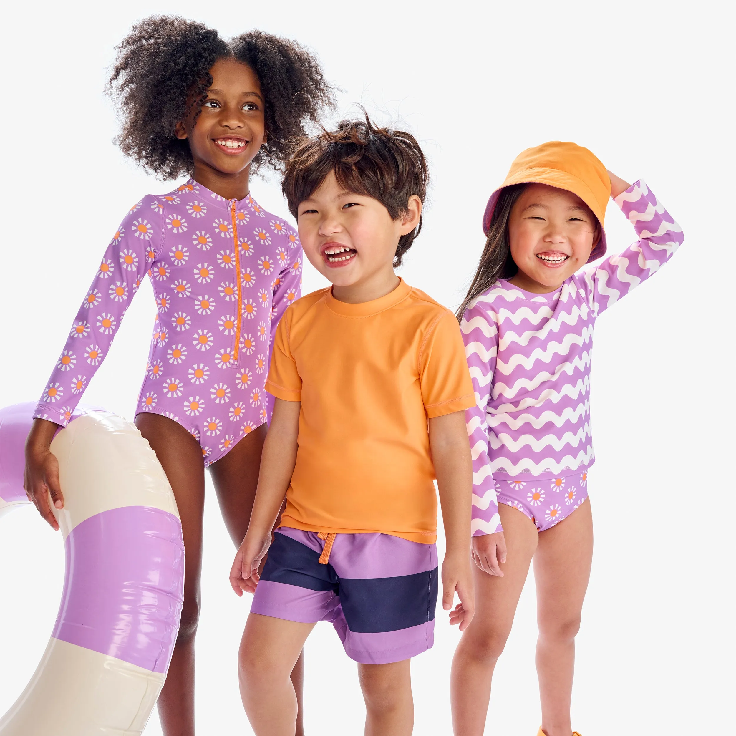 Clearance kids swim trunk in stripe