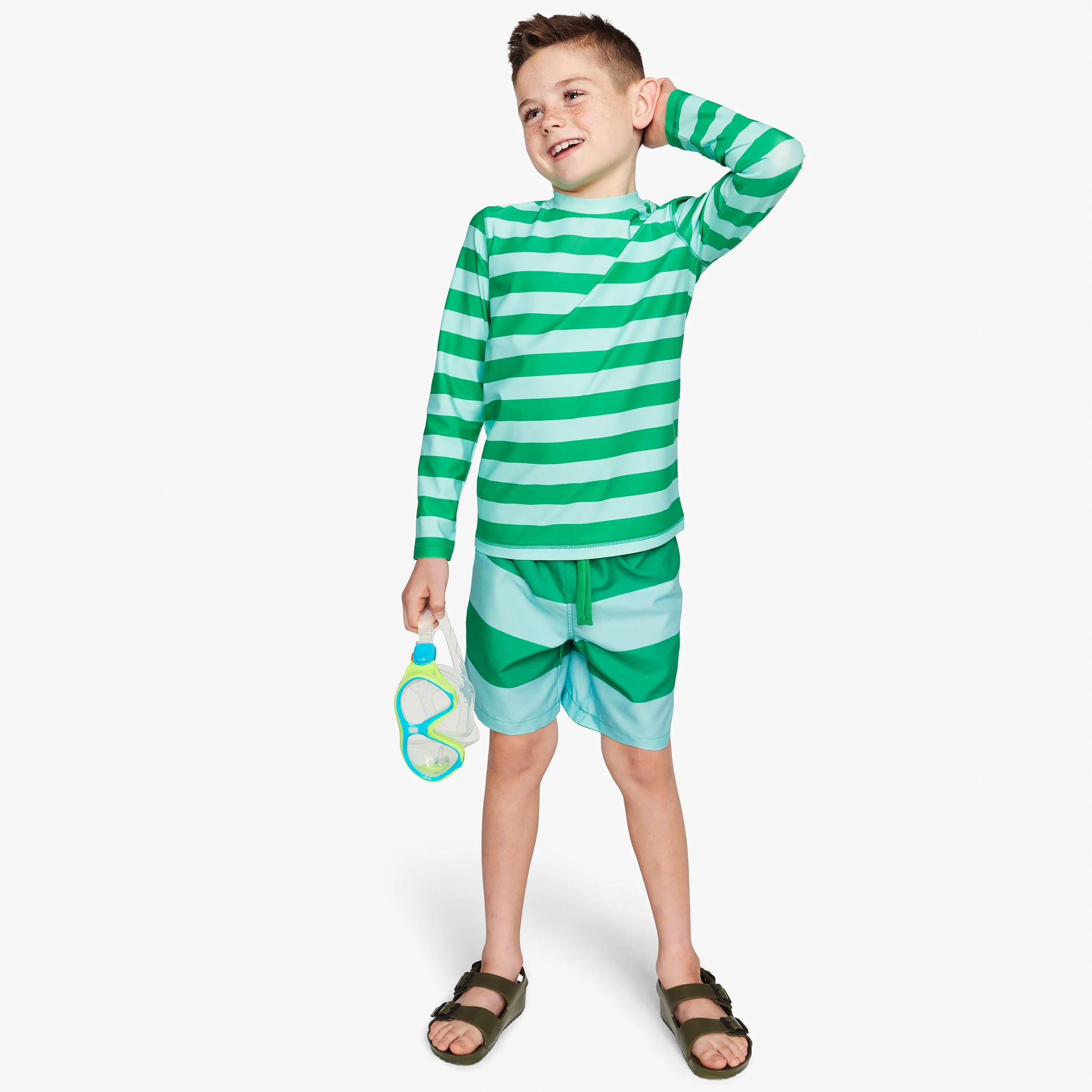 Clearance kids swim trunk in stripe
