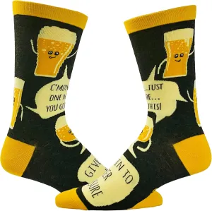 Crazy Dog T-Shirts Men's Beer Pressure Socks Funny Party Drinking Craft Beer Lover Novelty Footwear