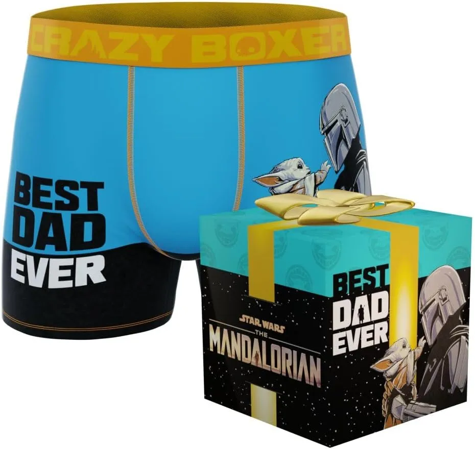 CRAZYBOXER Men's Underwear The Mandalorian Breathable Anti Slip Waistband Premium Boxer Brief
