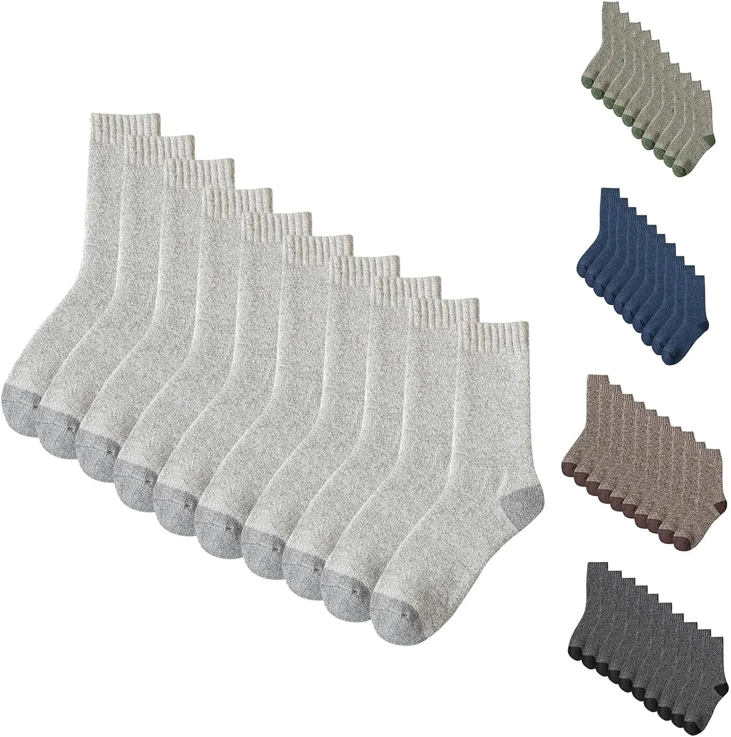 Crew Hiking Socks Cushion Moisture Wicking, Arch Compression Boot Socks Moisture Wicking Durable Comfortable Fit Sock
