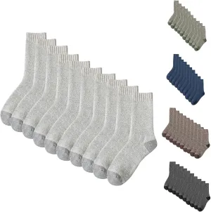 Crew Hiking Socks Cushion Moisture Wicking, Arch Compression Boot Socks Moisture Wicking Durable Comfortable Fit Sock