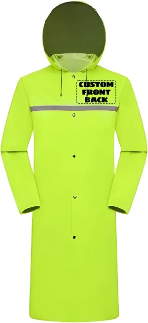 Custom Rain Ponchos Waterproof Rain Jacket Reusable Hooded Raincoat with Hood Add Your Logo