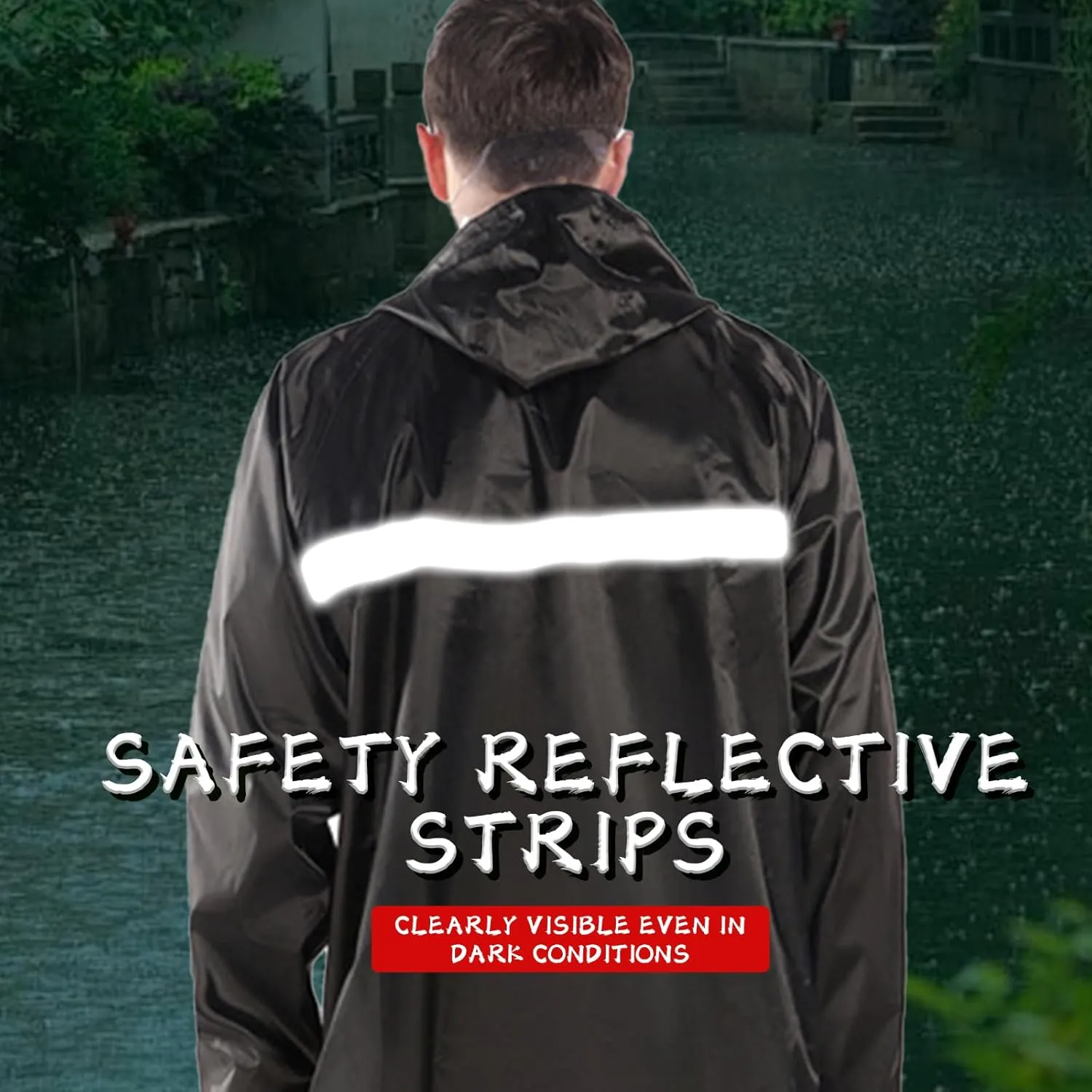 Custom Rain Ponchos Waterproof Rain Jacket Reusable Hooded Raincoat with Hood Add Your Logo