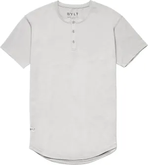 Drop-Cut Henley Shirts for Men, 3-Button Closure, Short Sleeve, Casual T-Shirt, Soft & Breathable, Wrinkle Resistant